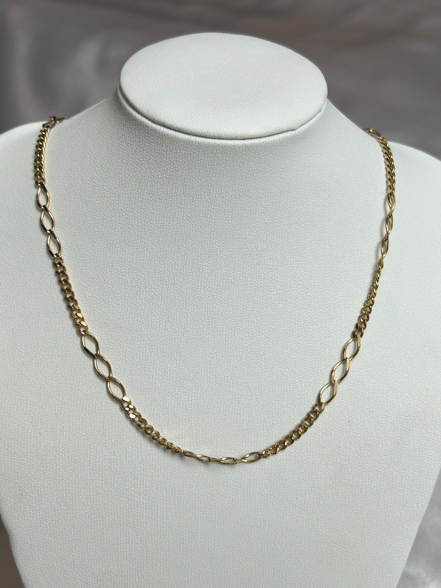 Parure vintage en plaqué or collier et bracelets 3 ovales entrelacées