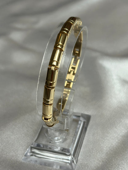 Bracelet doré petit rectangles femme