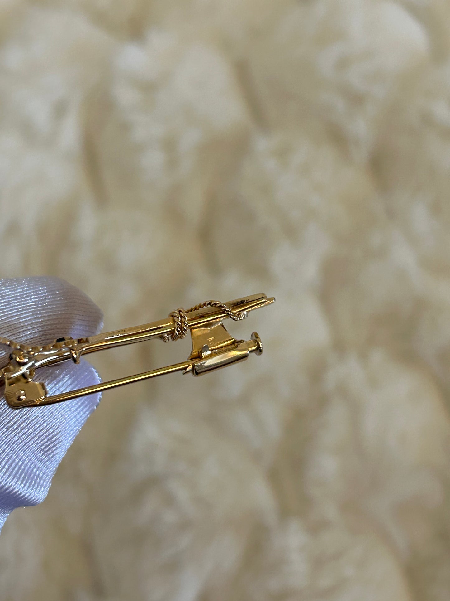 Splendide broche en plaqué or épis de blé