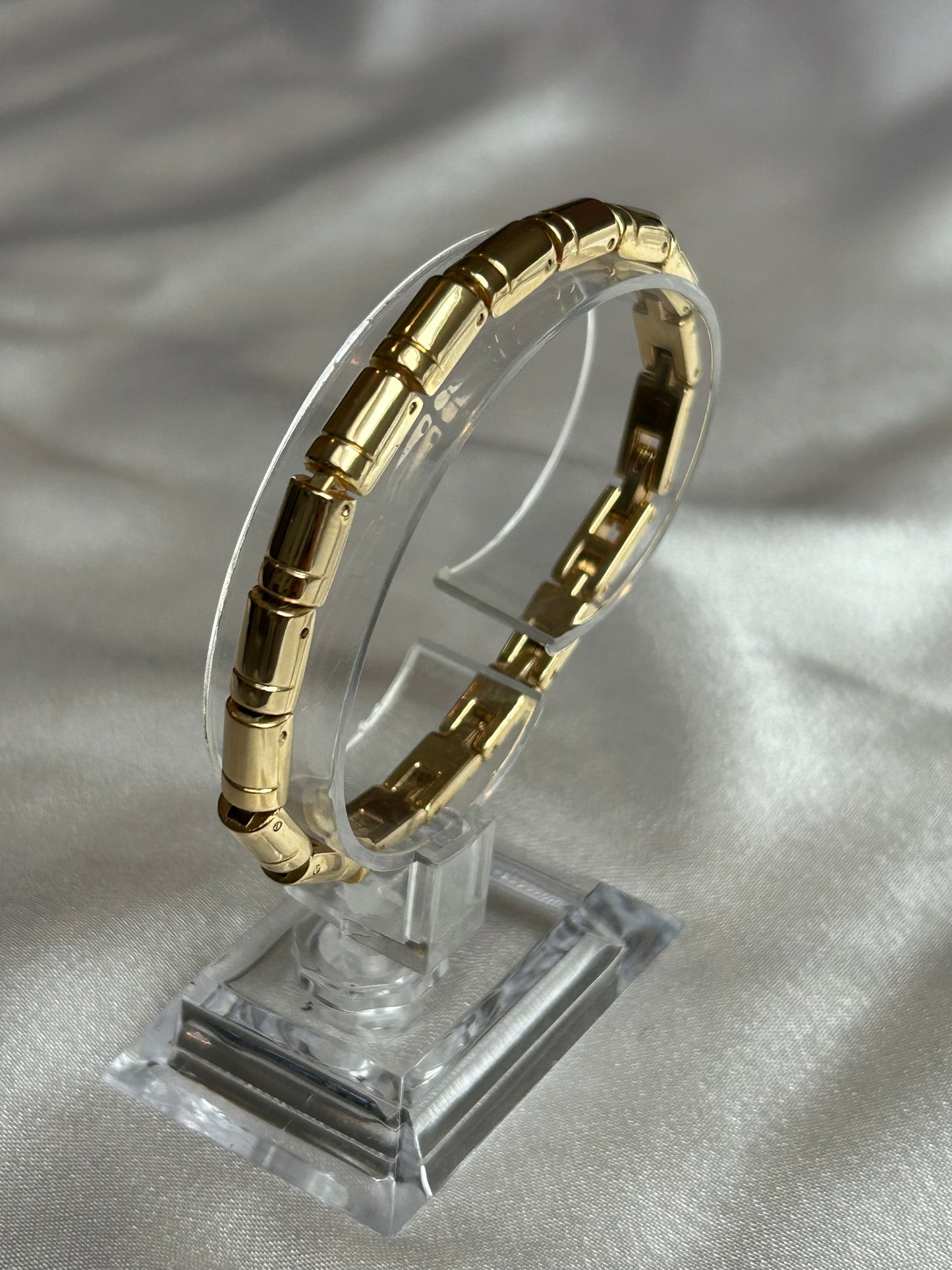 Bracelet doré petit rectangles femme